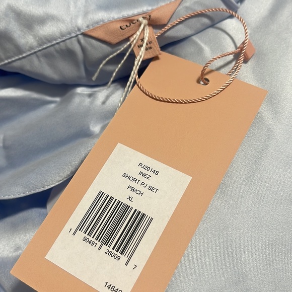 Inez Washable Silk Short PJ Set XL with Eyemask - Picture 8 of 8